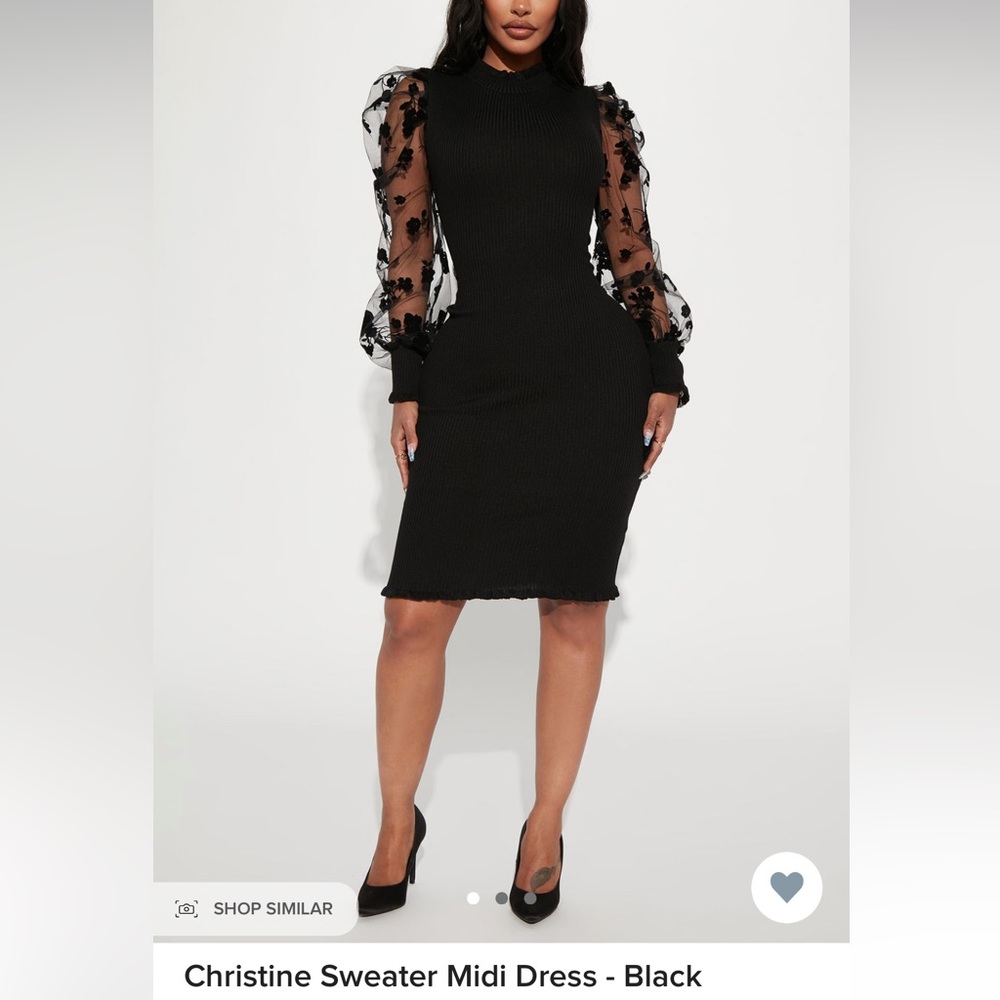 Black sweater midi dress. EUC